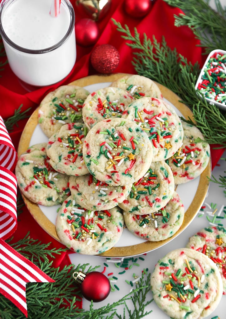 Christmas Sprinkle Cookies