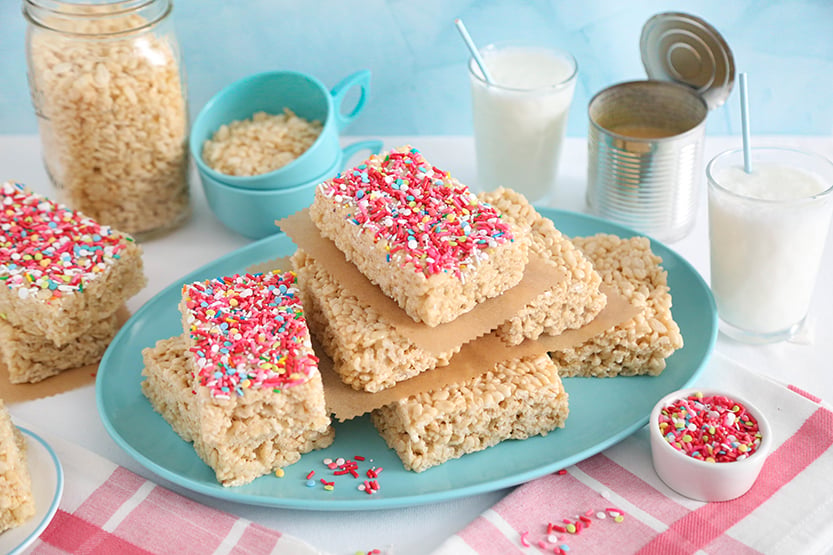 Condensed Milk Rice Krispies Treats