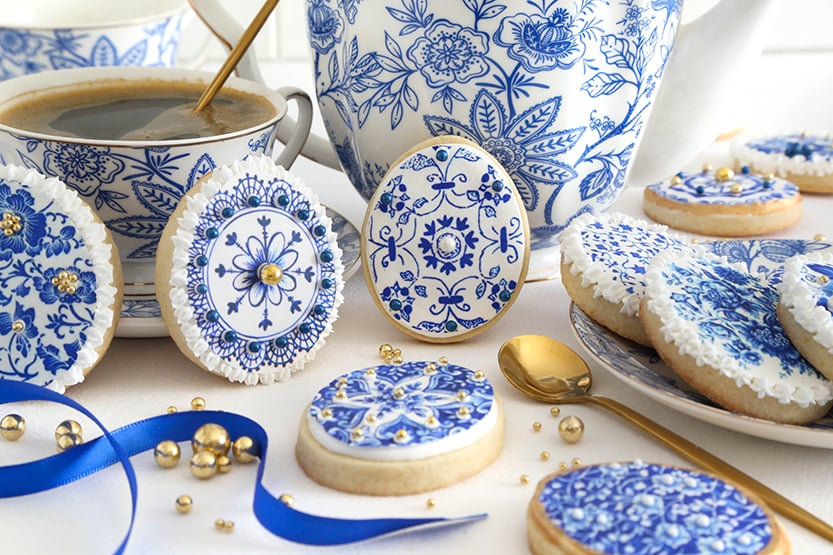 Delft Blue Sugar Cookies