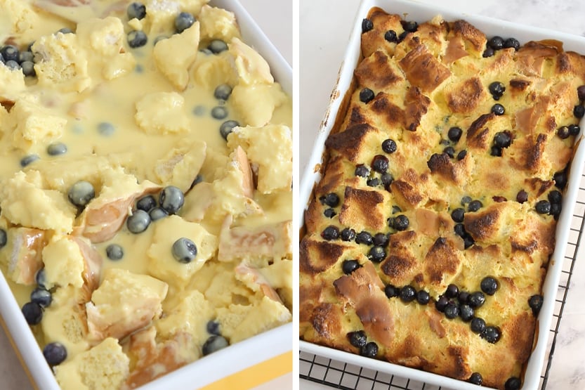 Lemon Blueberry Baked French Toast