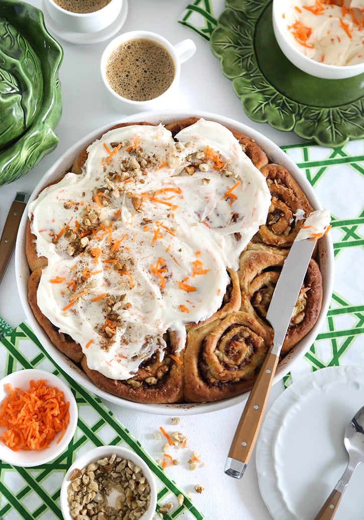 Carrot Cake Cinnamon Rolls