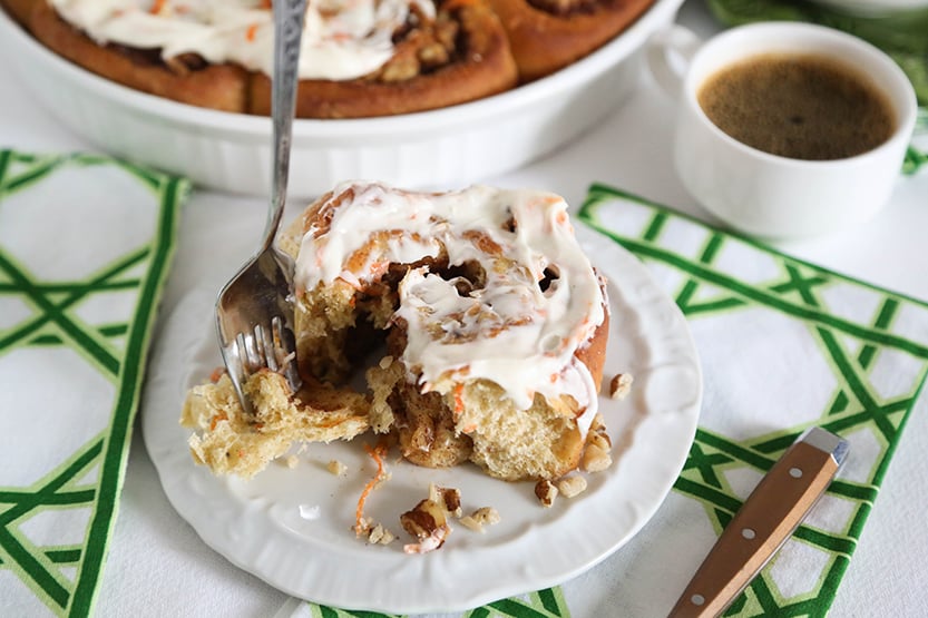 Carrot Cake Cinnamon Rolls