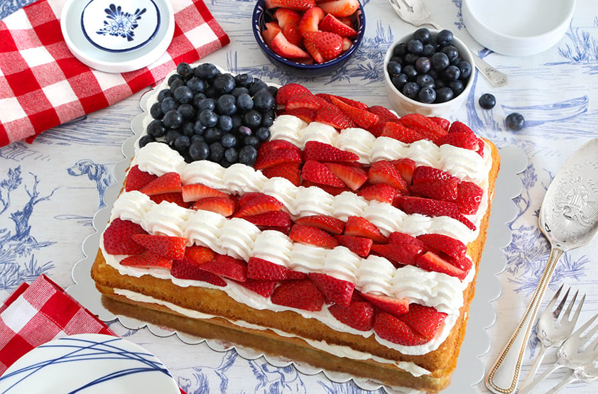 American Flag Sheet Cake