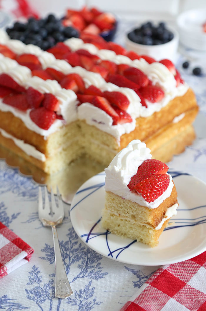 American Flag Sheet Cake