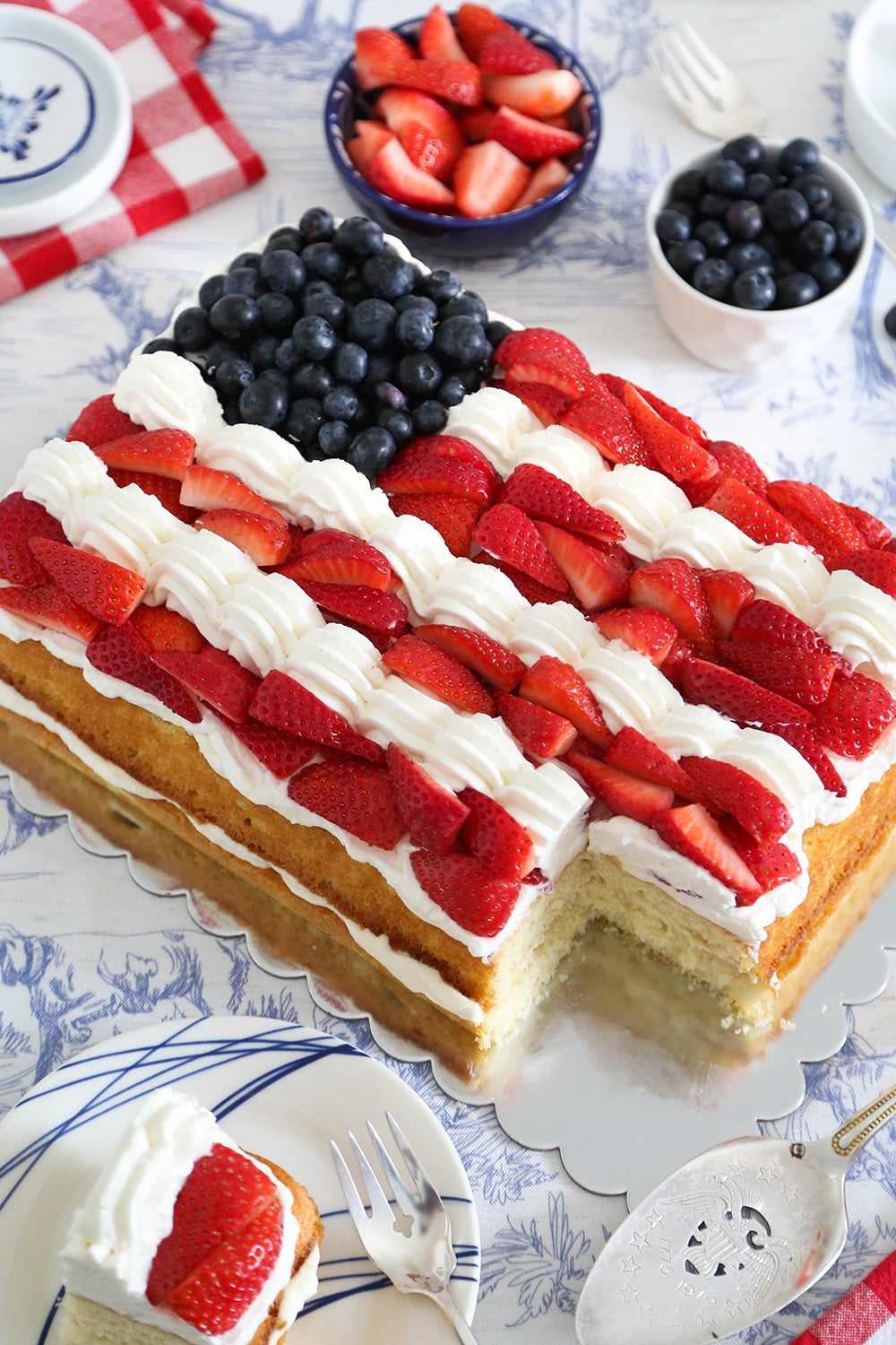 American Flag Sheet Cake