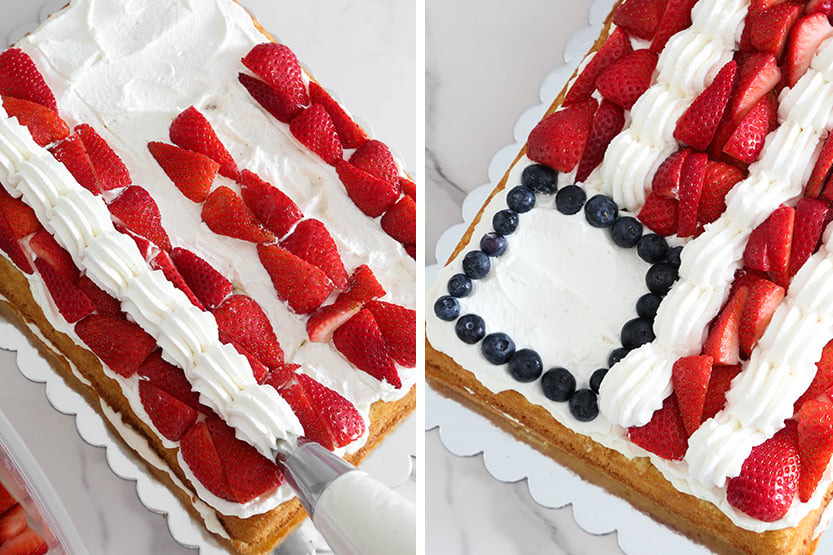 American Flag Sheet Cake