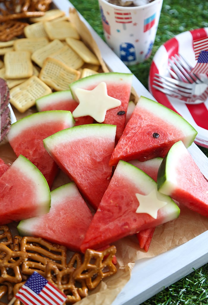 Watermelon Wedges on a Snack Board